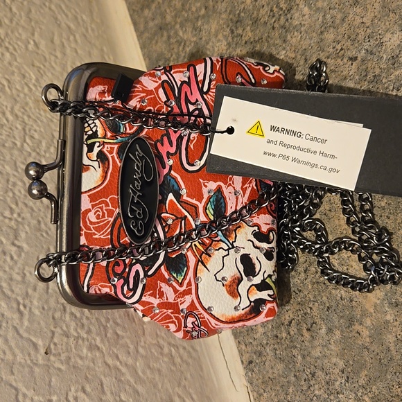 Ed Hardy Handbags - Ed Hardy Red Tiger Mini Bag with Chain Nwt